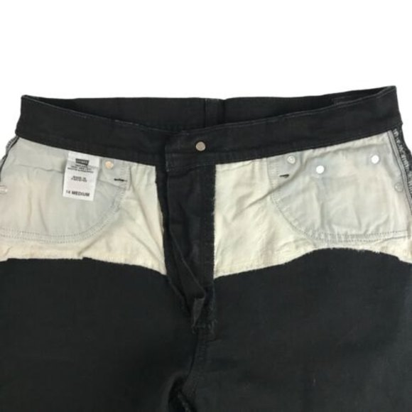 Levi's 512 Slimming Boot Cut Women Size 14 Black Denim Mid Rise Jeans Y2K Style - Picture 7 of 9